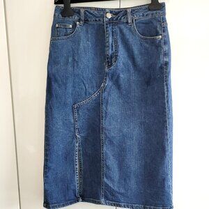 Eleven Paris Midi Denim Skirt Size S